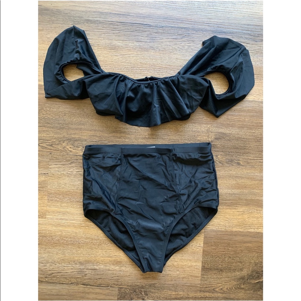 Black two piece bikini